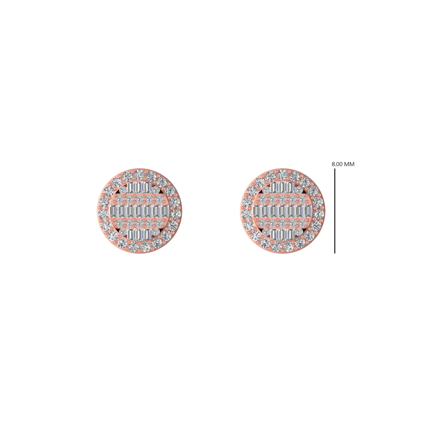 Opulent Orbits: 14K Gold Round Stud Earrings for Elevated Elegance