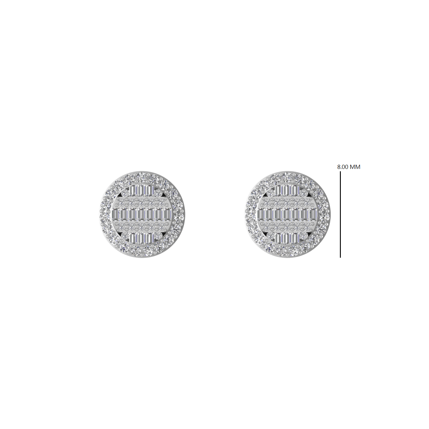 Opulent Orbits: 14K Gold Round Stud Earrings for Elevated Elegance