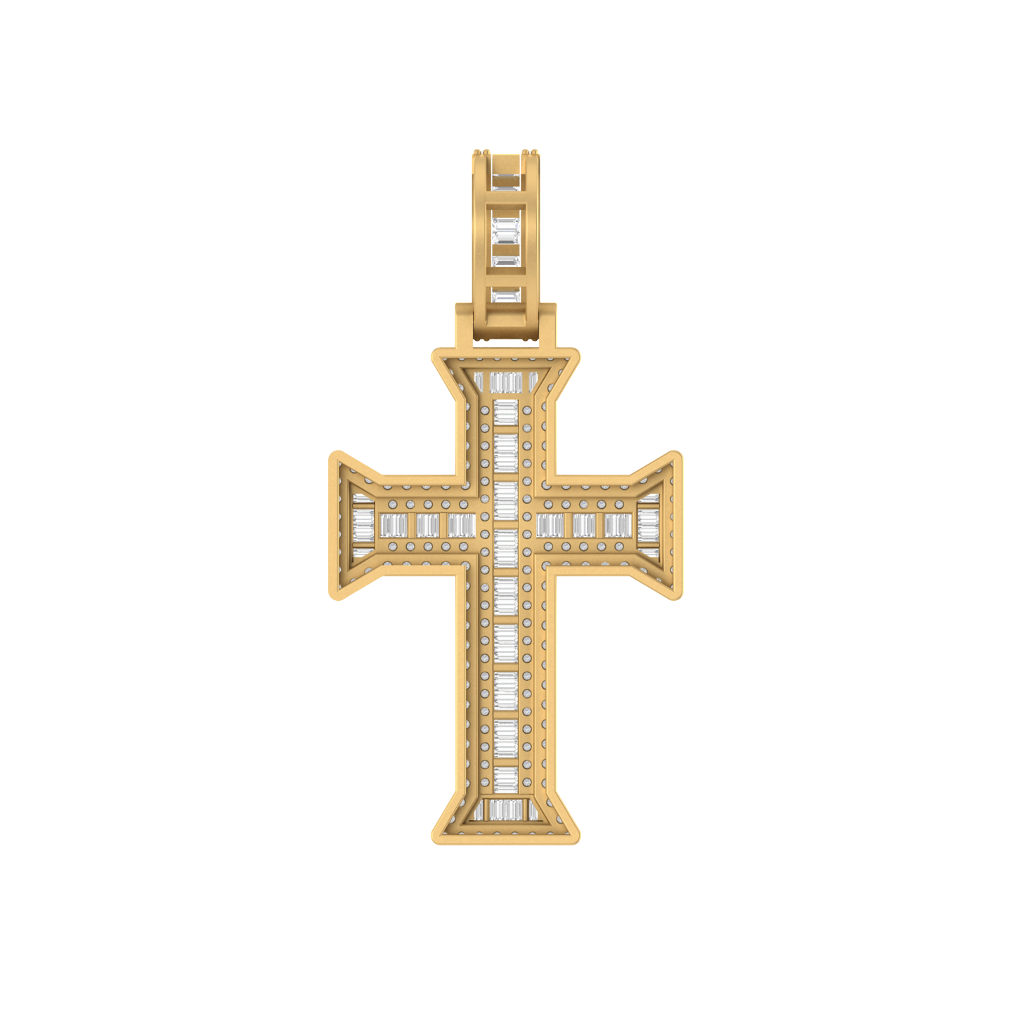 Divine Glow: 14K Gold Cross Pendant - A Daily Reminder of Devotion