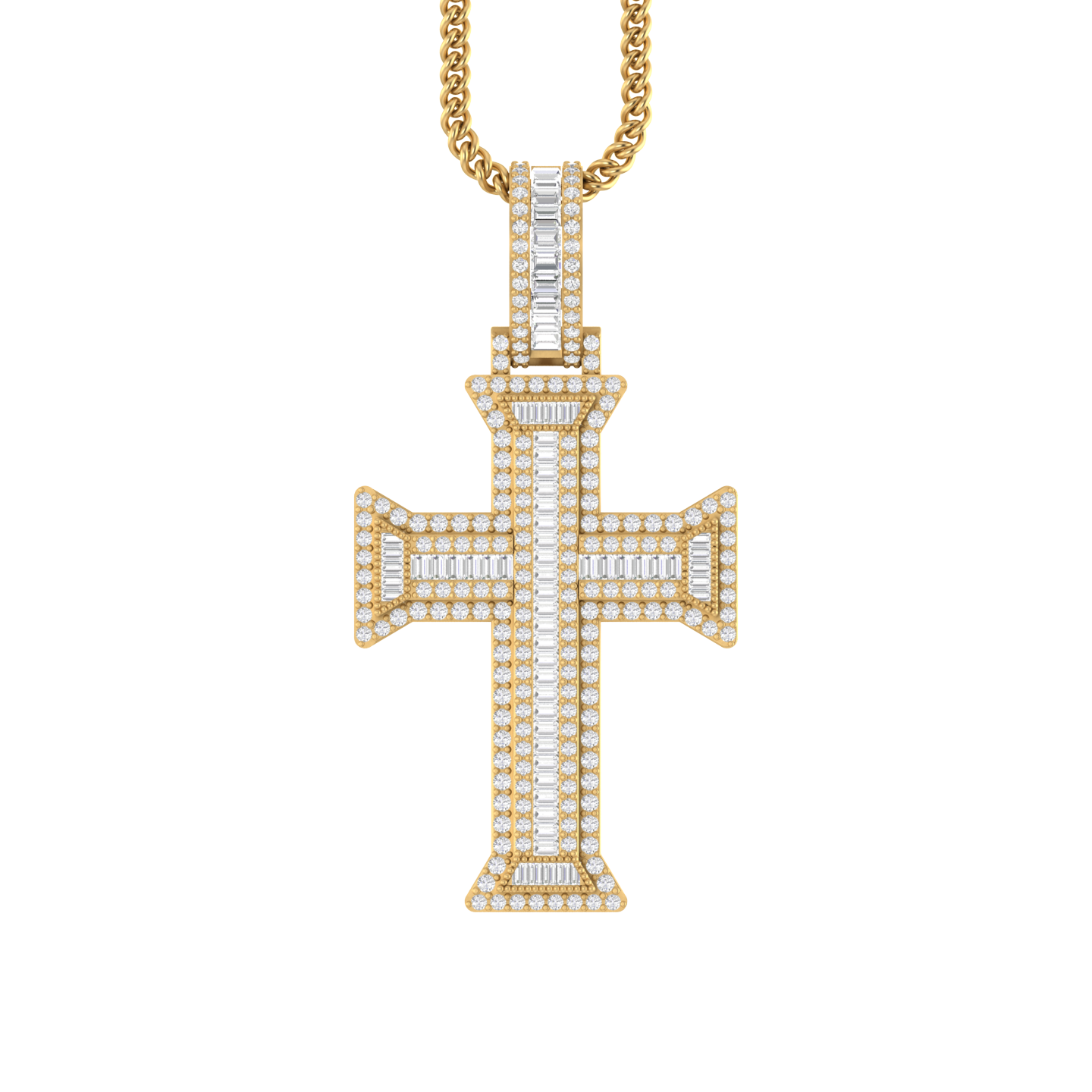 Divine Glow: 14K Gold Cross Pendant - A Daily Reminder of Devotion