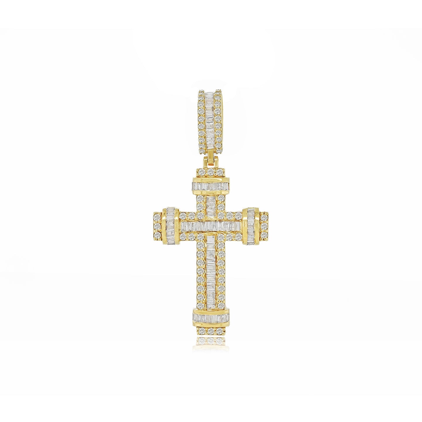 Celestial Charm: 14K Gold Cross Pendant