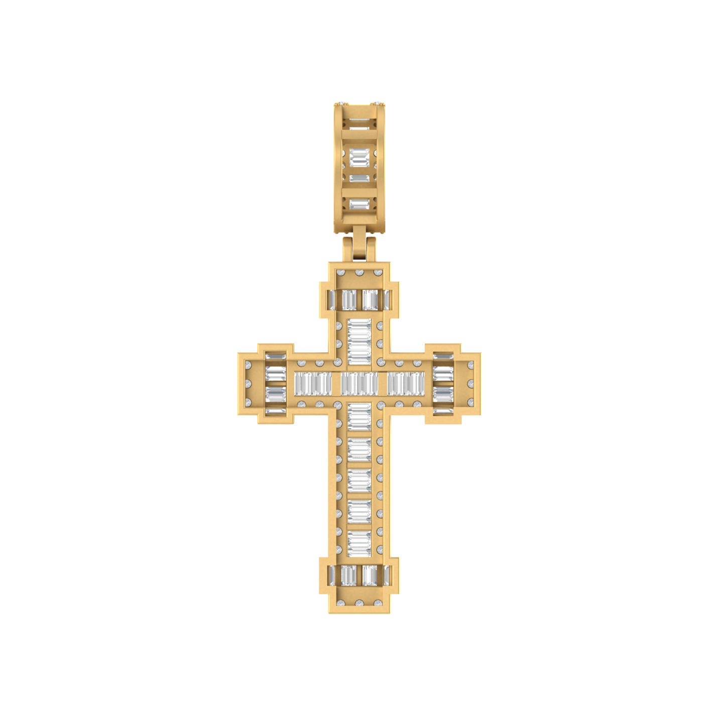 Celestial Charm: 14K Gold Cross Pendant