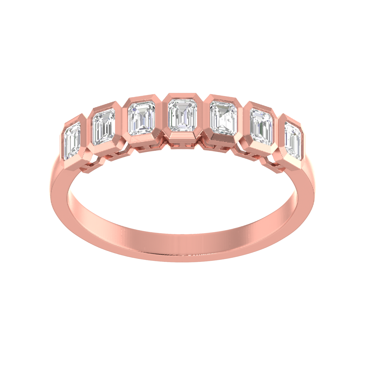 Regal Seven: 14K Gold 7 Stone Ring