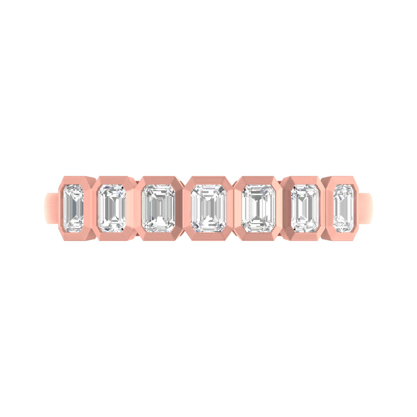 Regal Seven: 14K Gold 7 Stone Ring