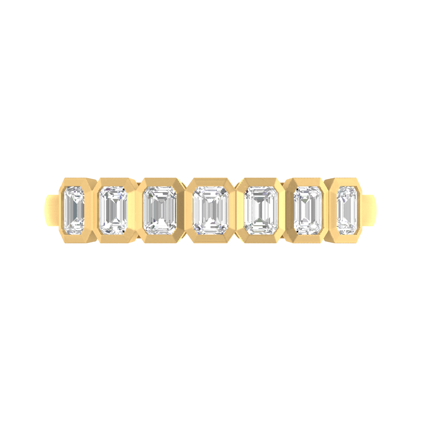 Regal Seven: 14K Gold 7 Stone Ring