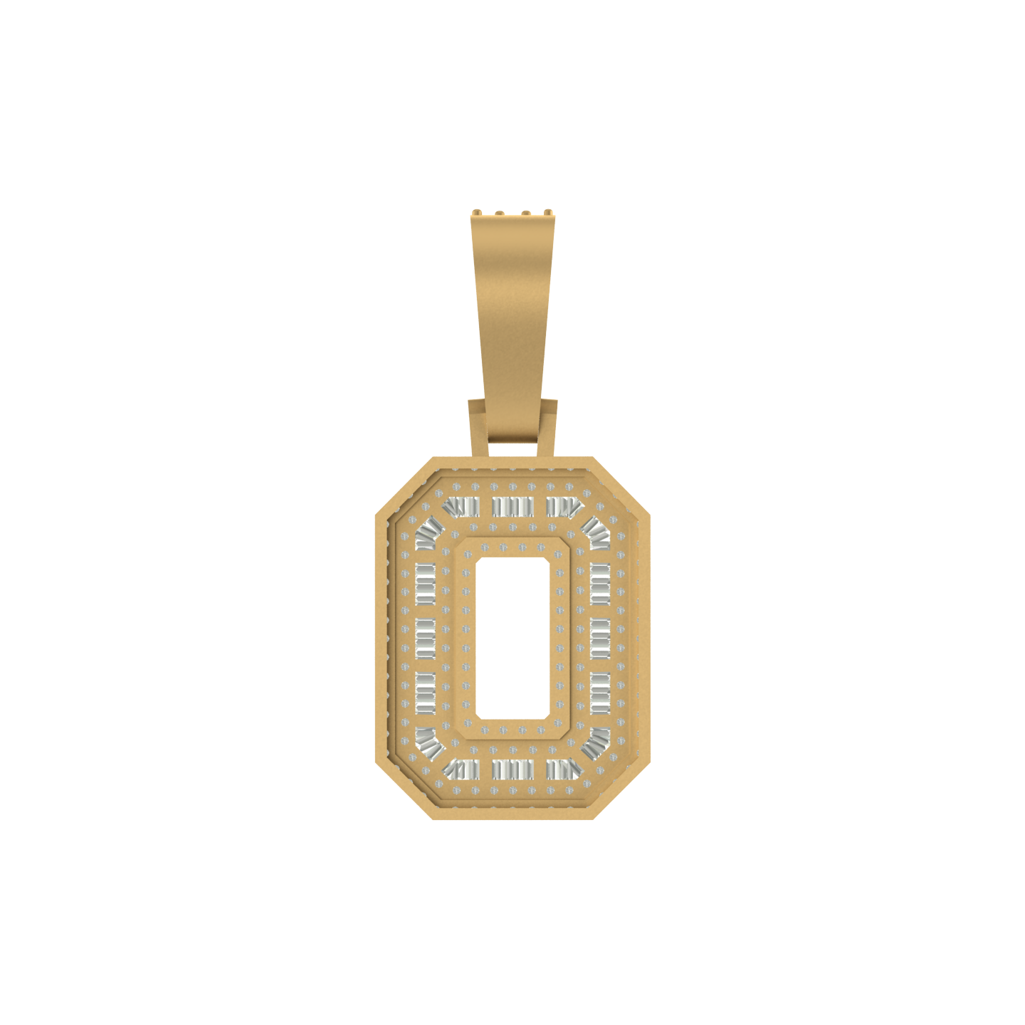 Zero Gravity: Captivating 10K Solid Gold Number 0 Pendant with Natural Diamond Shine