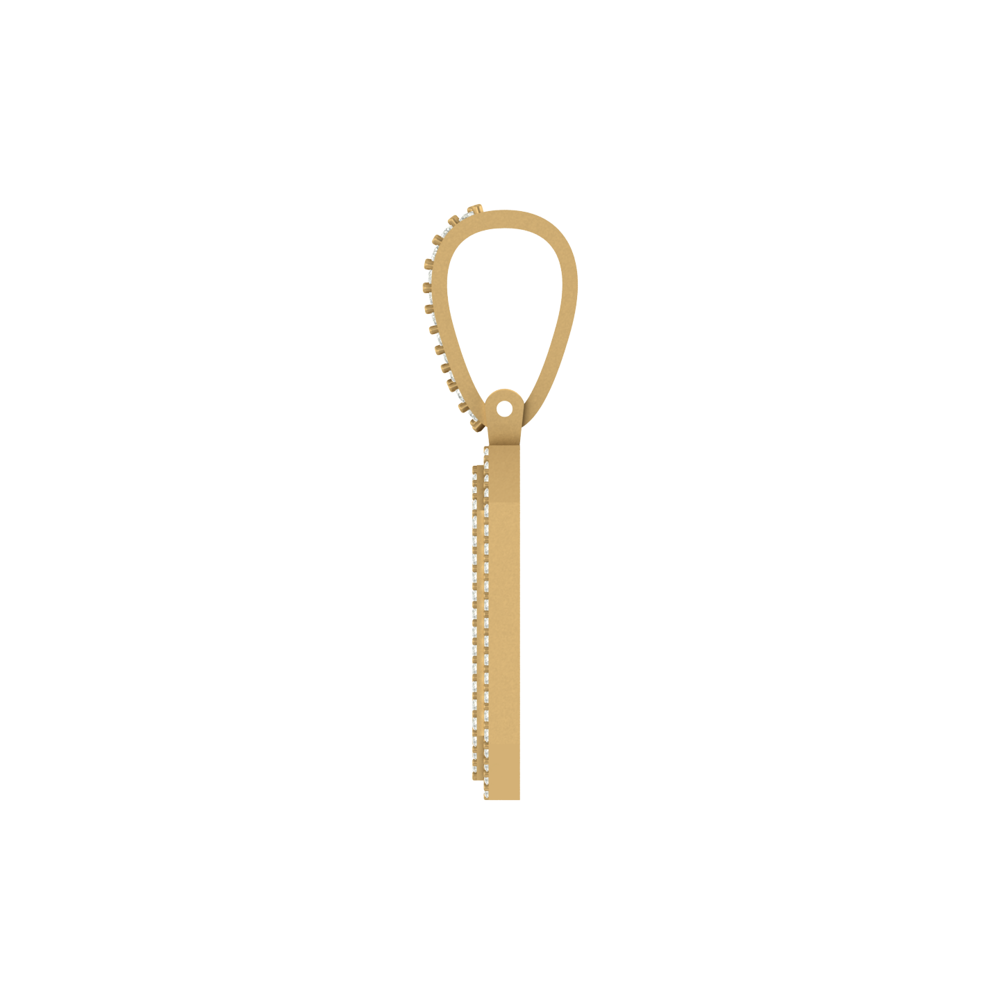 Zero Gravity: Captivating 10K Solid Gold Number 0 Pendant with Natural Diamond Shine