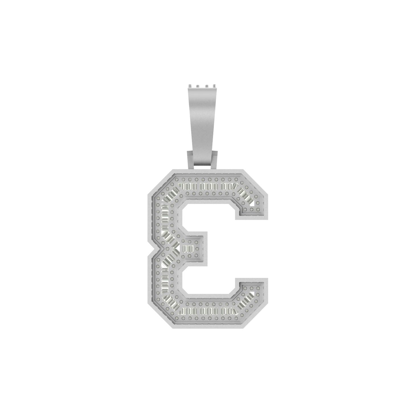 Divine Triad: 10K Solid Gold Number 3 Pendant Adorned with Diamonds