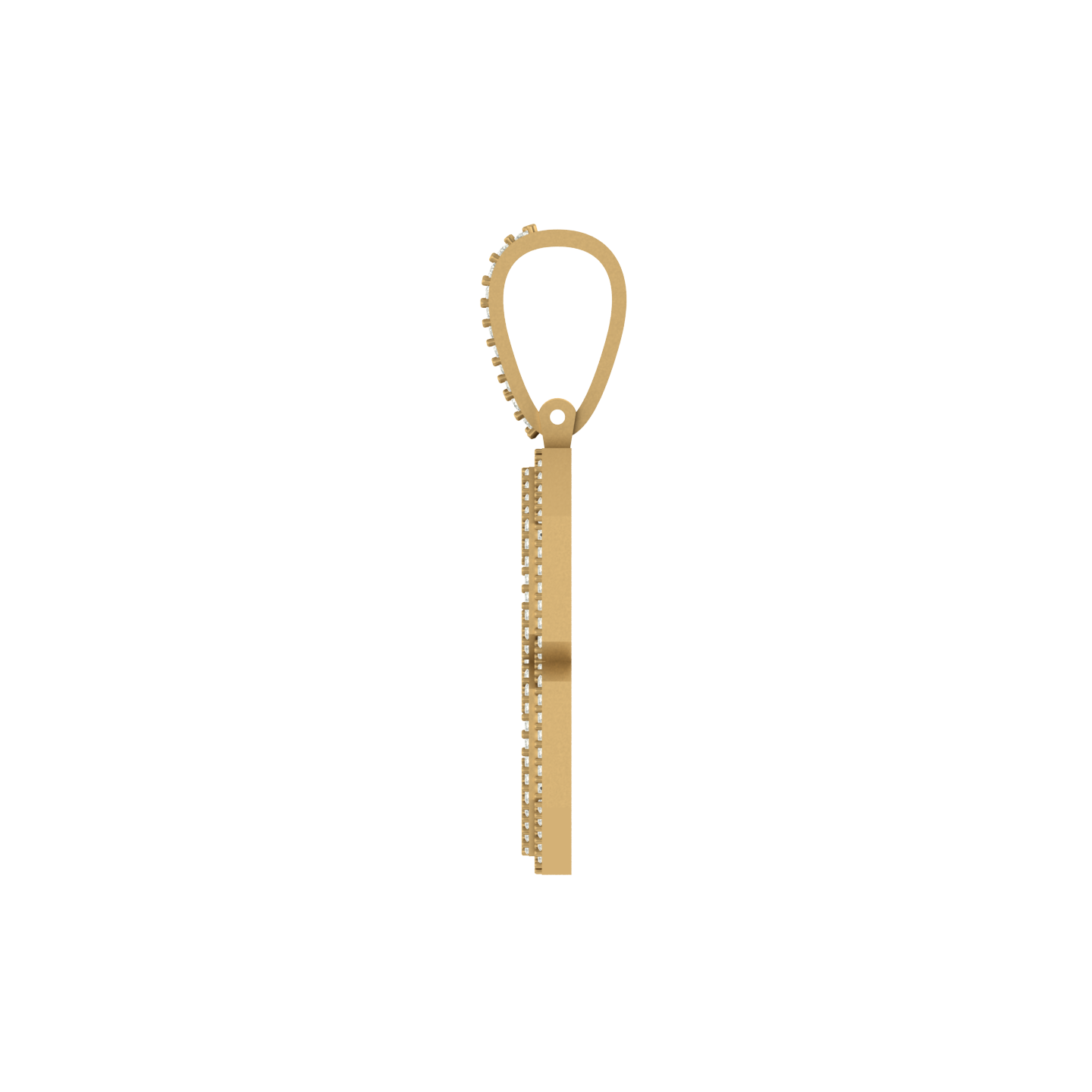 Divine Triad: 10K Solid Gold Number 3 Pendant Adorned with Diamonds