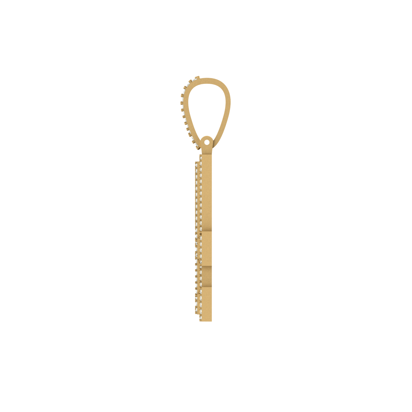 Glamour in Gold: 10K Solid Gold Number 4 Pendant with Diamonds