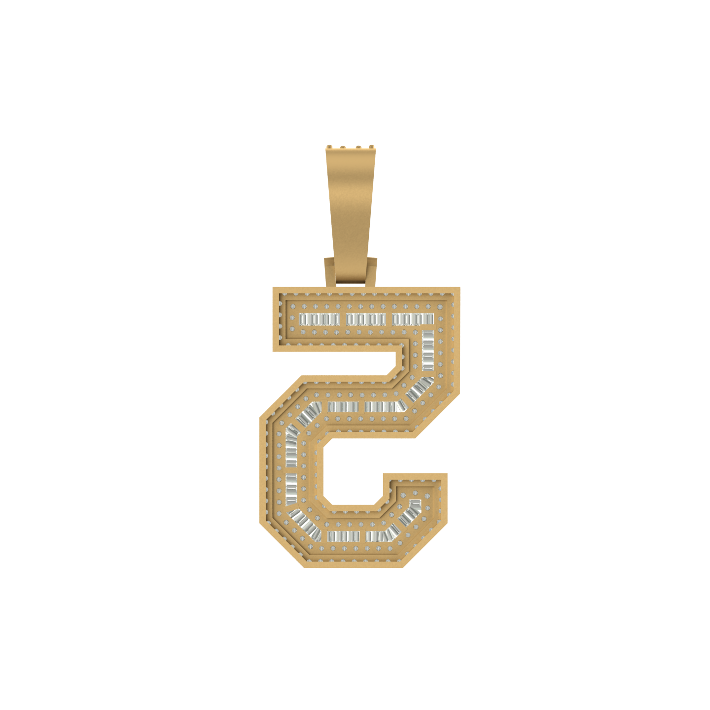 Divine Radiance: 10k Gold & Diamond Number Five Charm Pendant
