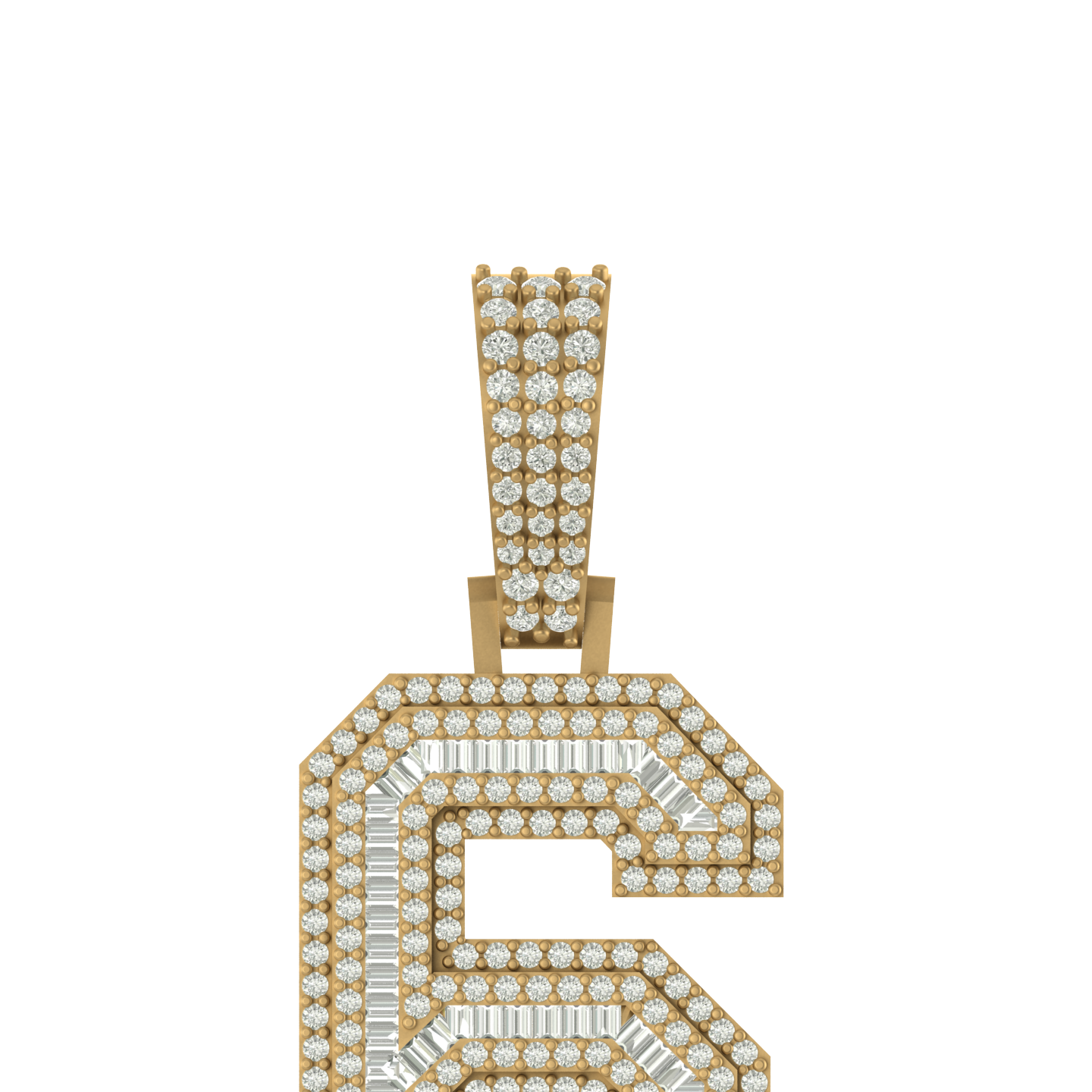 Sparkling Splendor: Number 6 Pendant in 10K Gold with Natural Diamonds