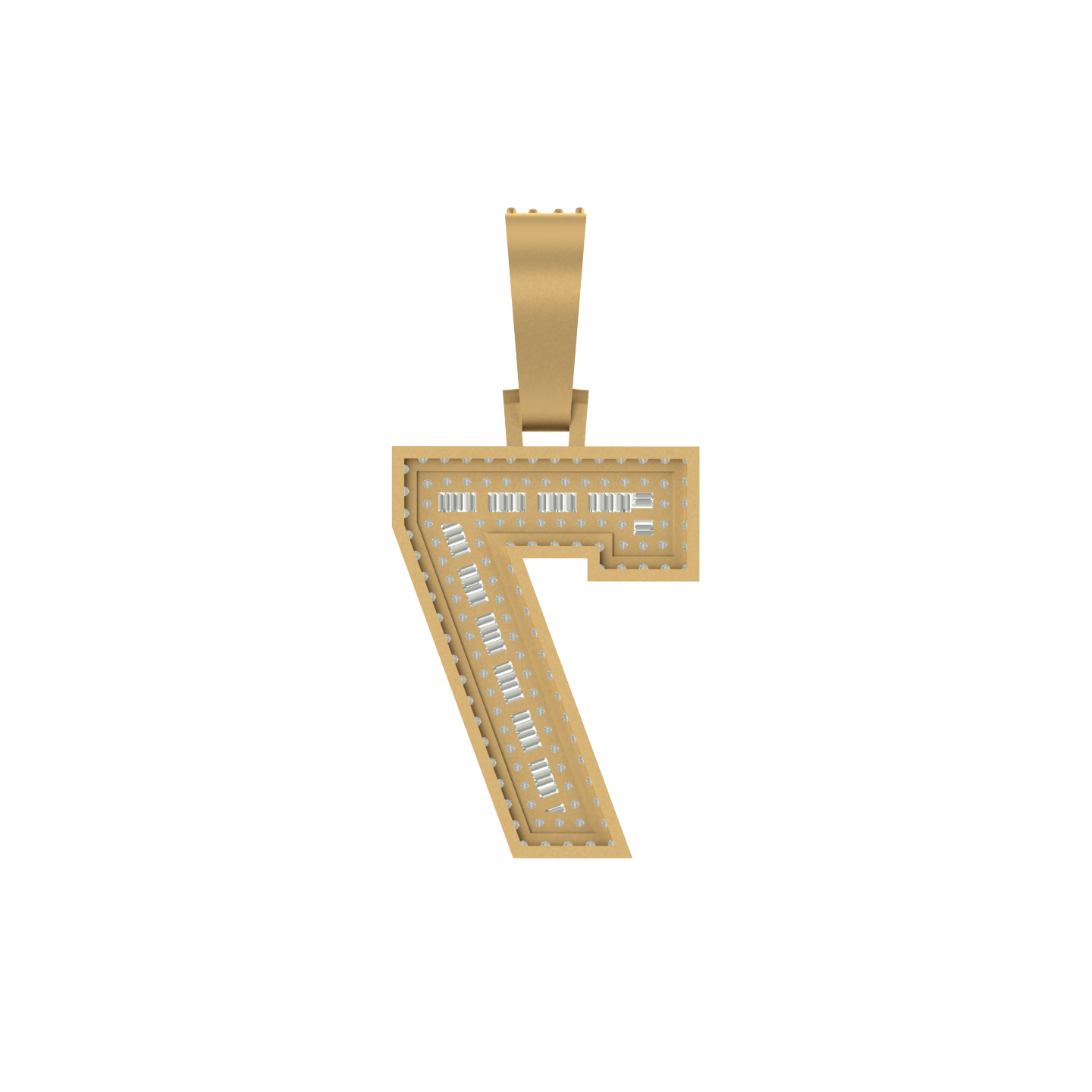 Luxurious Legacy: Number 7 Diamond Pendant in 10K Solid Gold