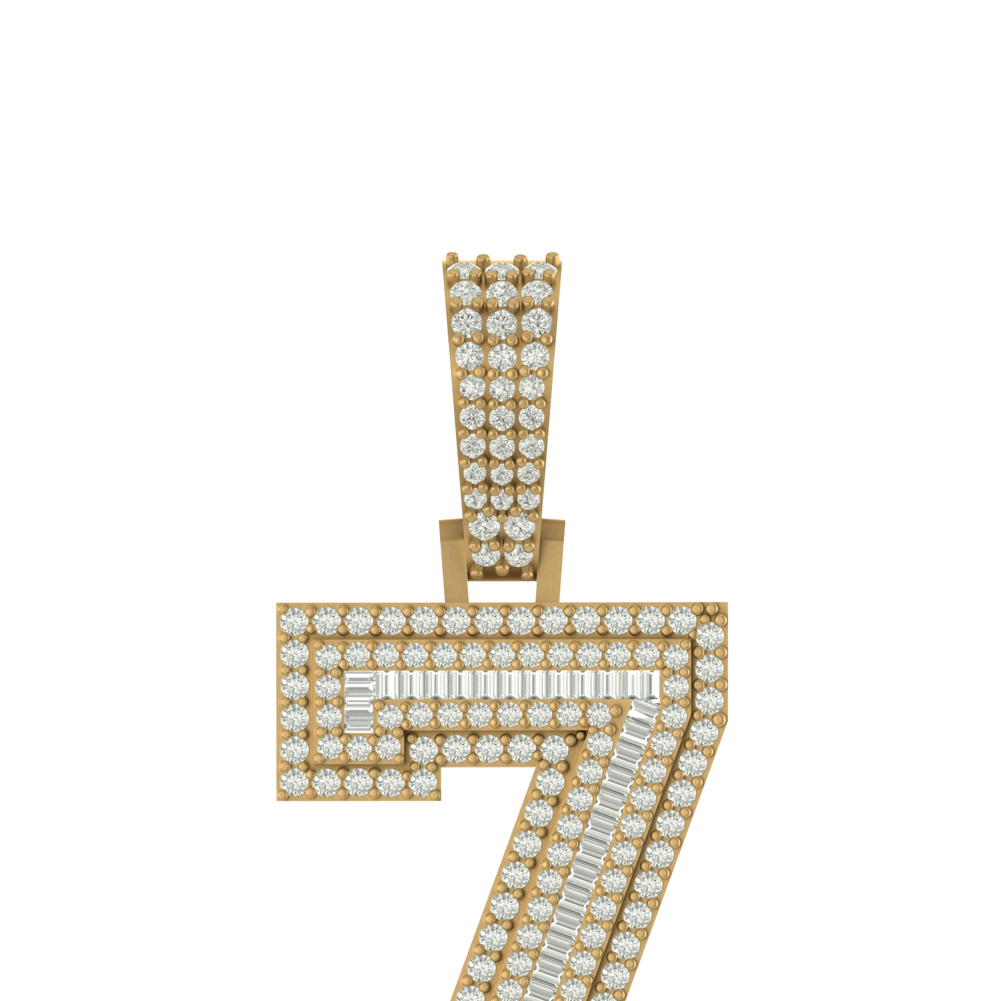 Luxurious Legacy: Number 7 Diamond Pendant in 10K Solid Gold
