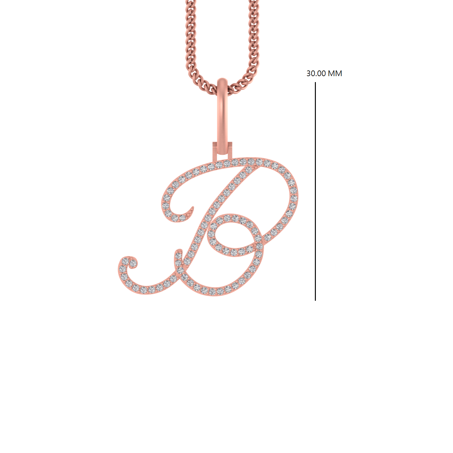 Bespoke Beauty: 14k Solid Gold B Initial Pendant