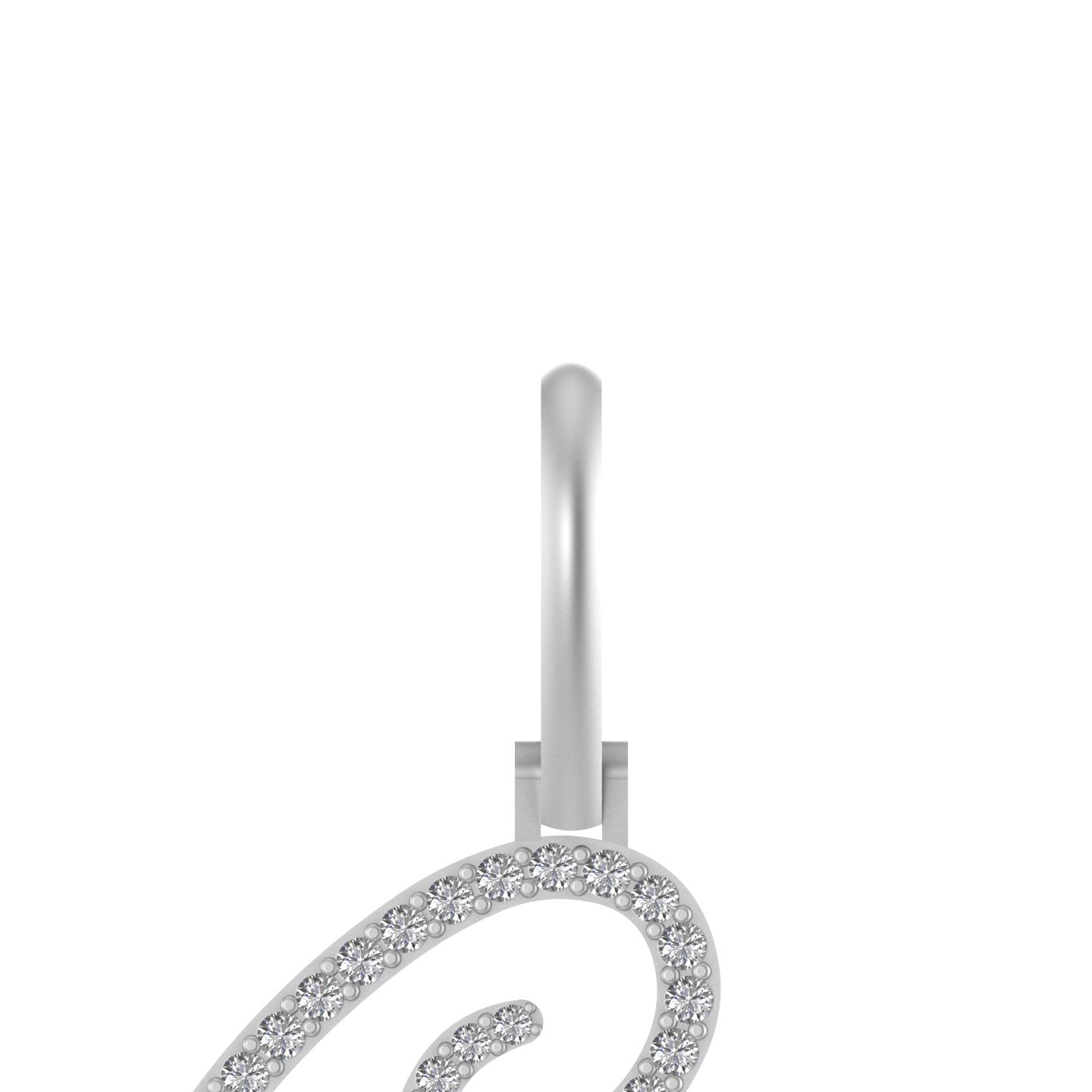 Crowned Elegance: 14k Solid Gold Initial C Pendant