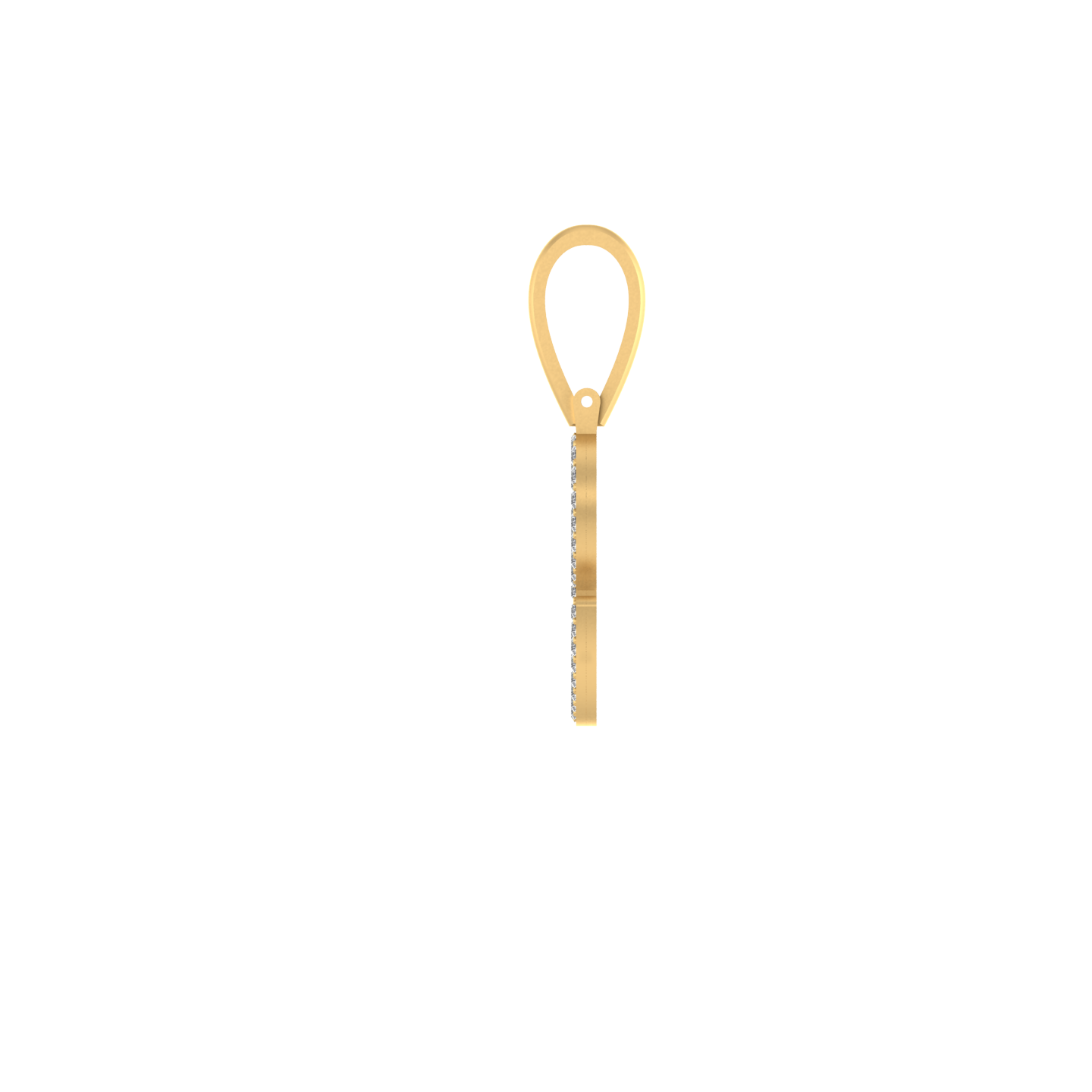 Crowned Elegance: 14k Solid Gold Initial C Pendant