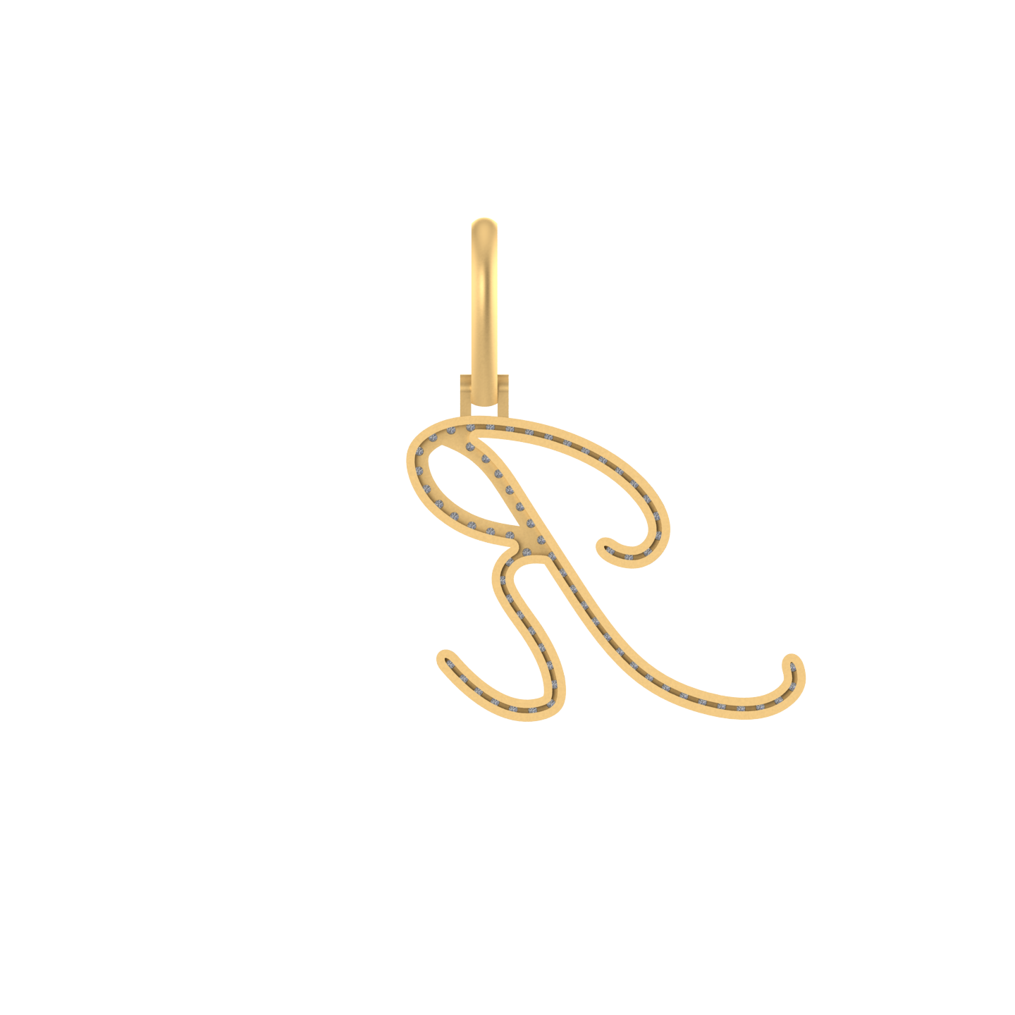 Regal Charm: 14k Gold Initial 'R' Pendant - Elevate Your Everyday Style