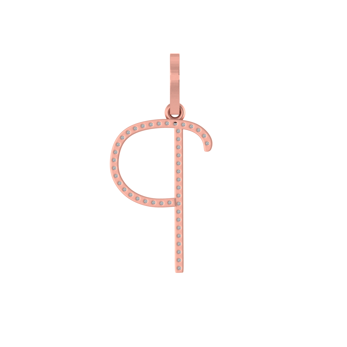 Personalized Perfection: 14k Gold P Letter Charm Pendant