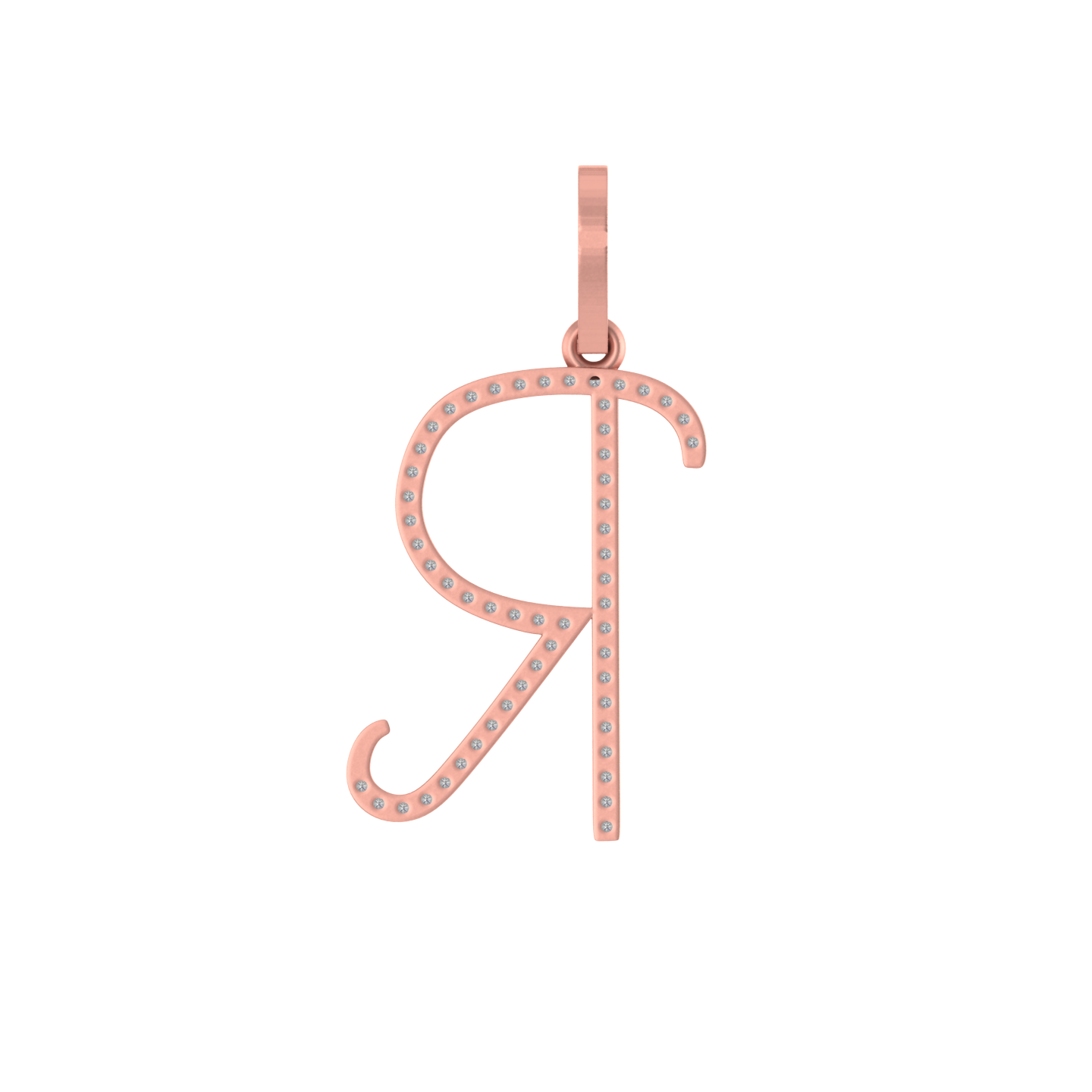 Regency Charm: 14K Gold Initial R Pendant