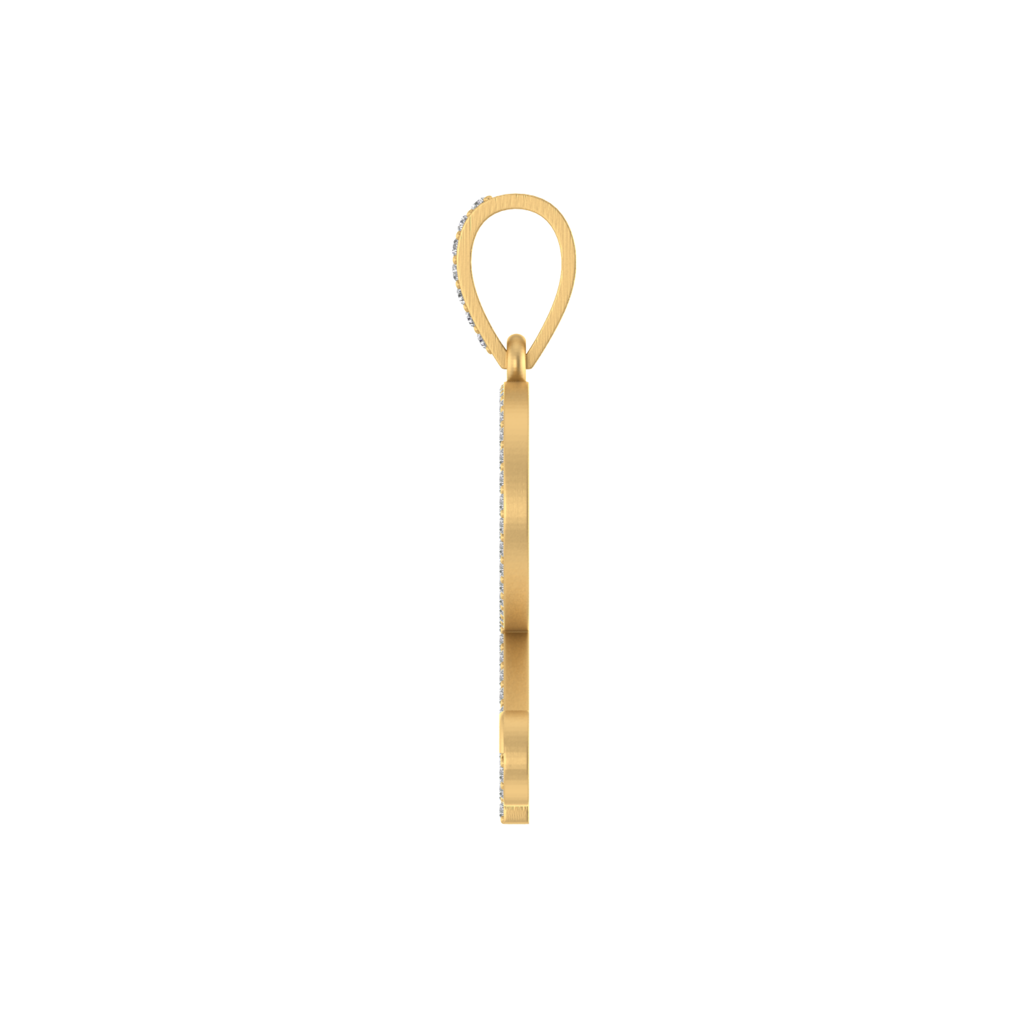 Regency Charm: 14K Gold Initial R Pendant