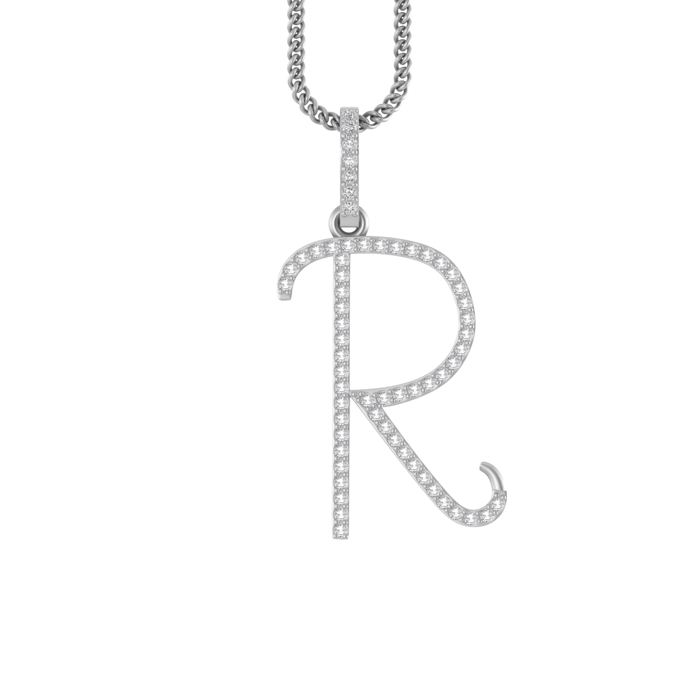 Regency Charm: 14K Gold Initial R Pendant