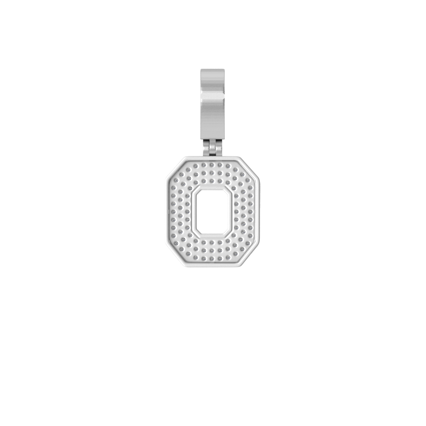 Golden Zero: 14K Gold Number Baguette Pendant - Symbol of Beginnings