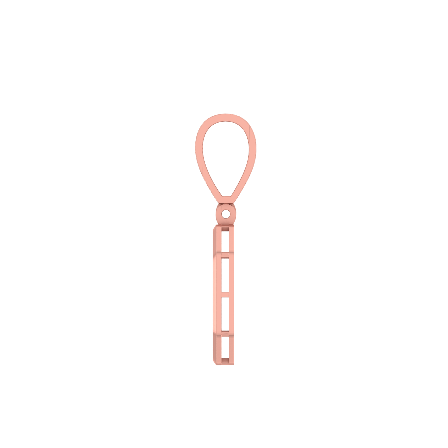 Golden Zero: 14K Gold Number Baguette Pendant - Symbol of Beginnings