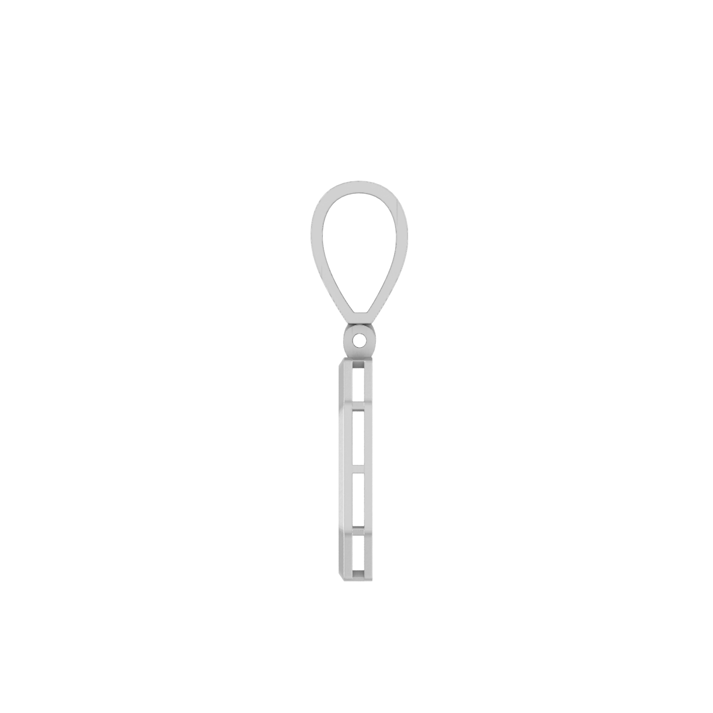Golden Zero: 14K Gold Number Baguette Pendant - Symbol of Beginnings