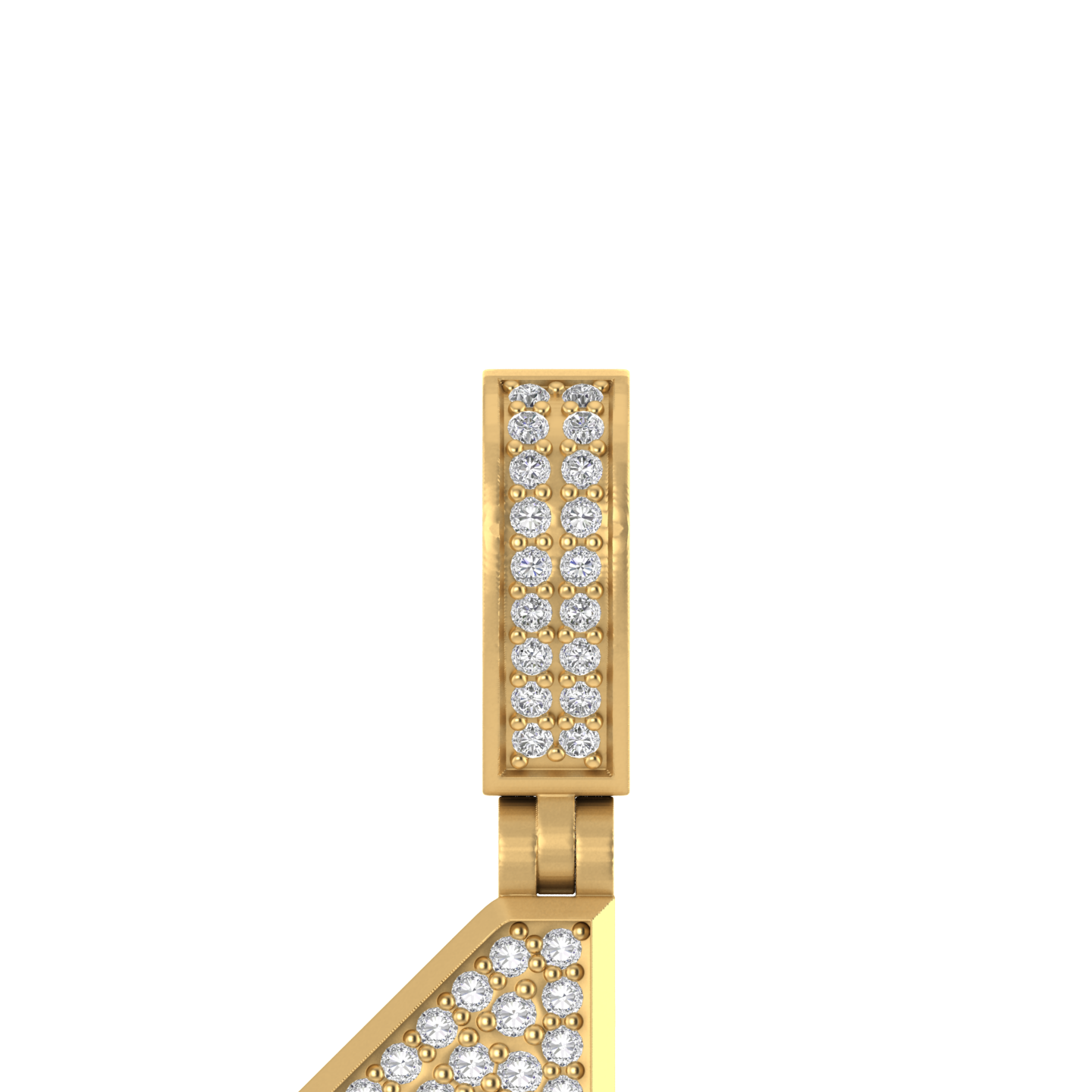 Divine Digits: Enchanting 14K Gold Number 4 Pendant