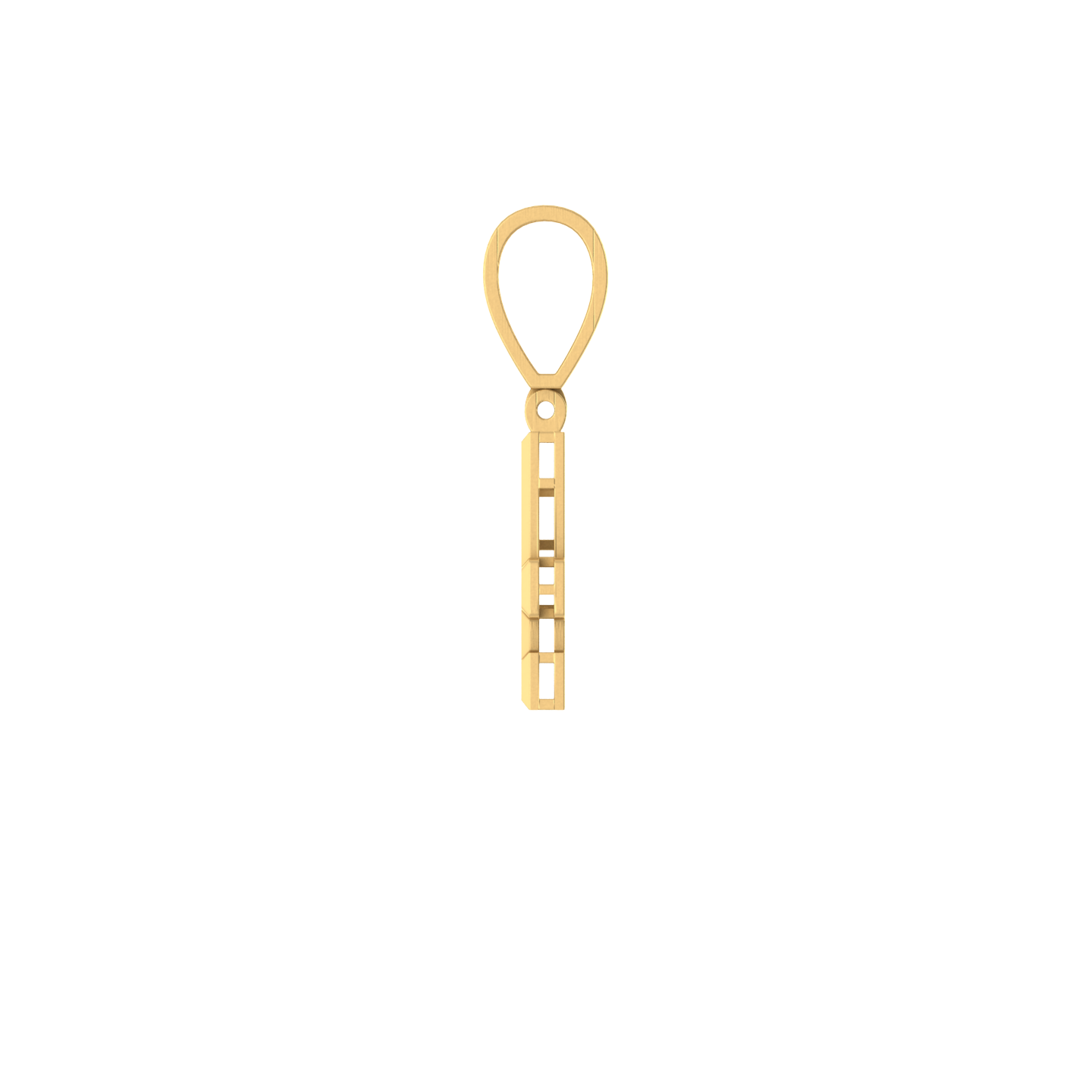 Divine Digits: Enchanting 14K Gold Number 4 Pendant