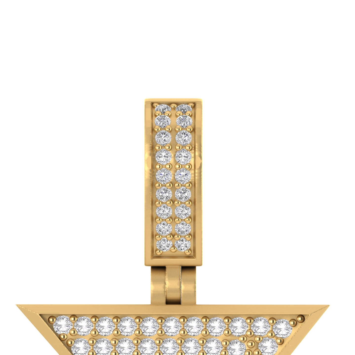 Enchanting Seven: 14K Gold Baguette Number 7 Pendant