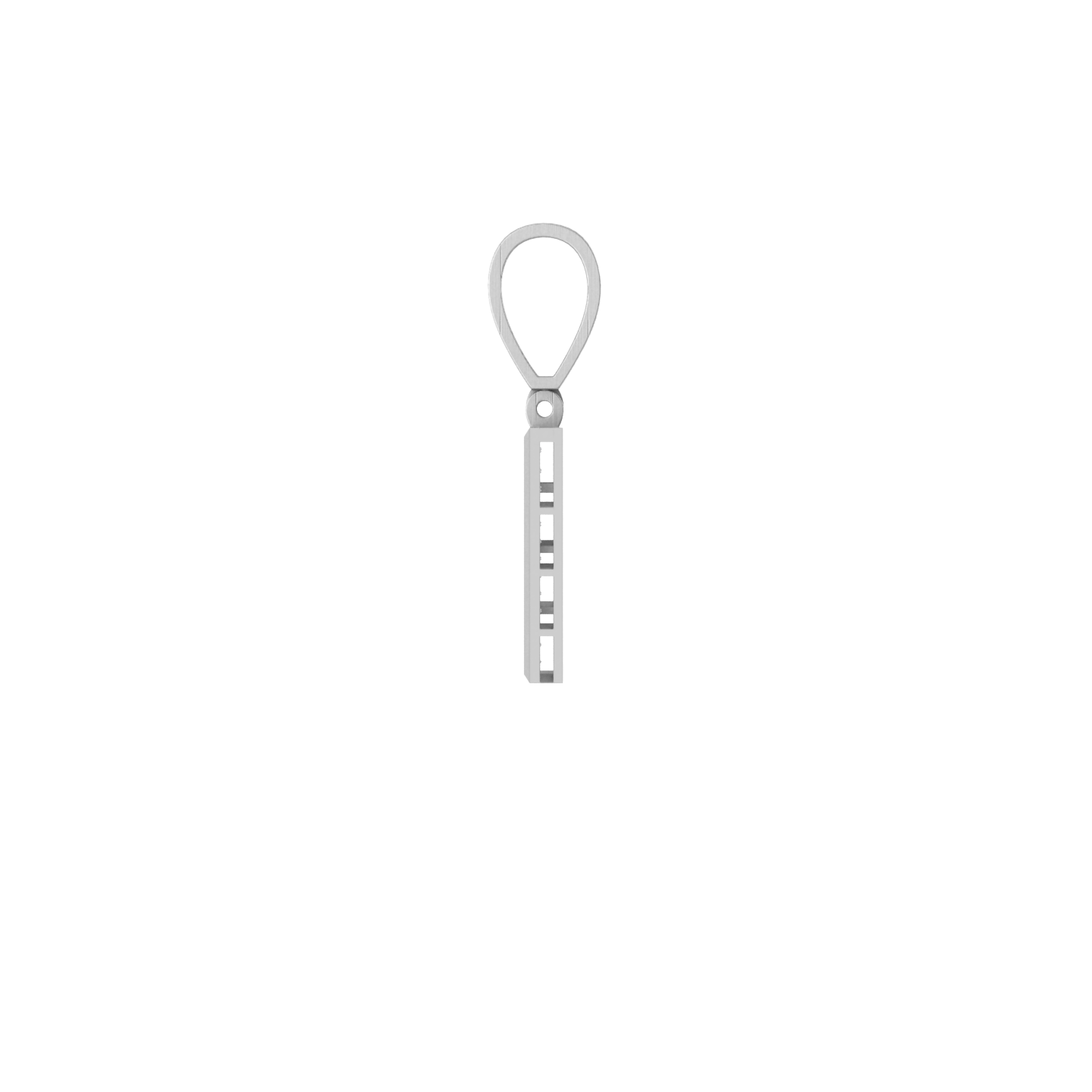 Enchanting Seven: 14K Gold Baguette Number 7 Pendant