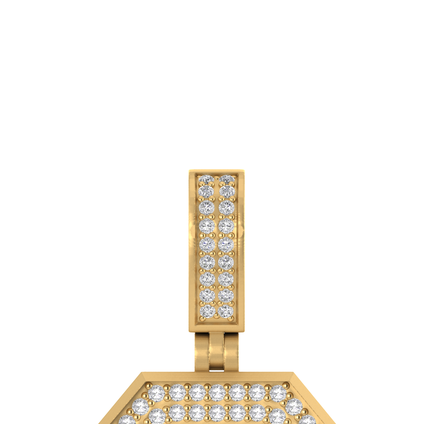 Whispers of Wealth: 14K Baguette Number Eight Pendant