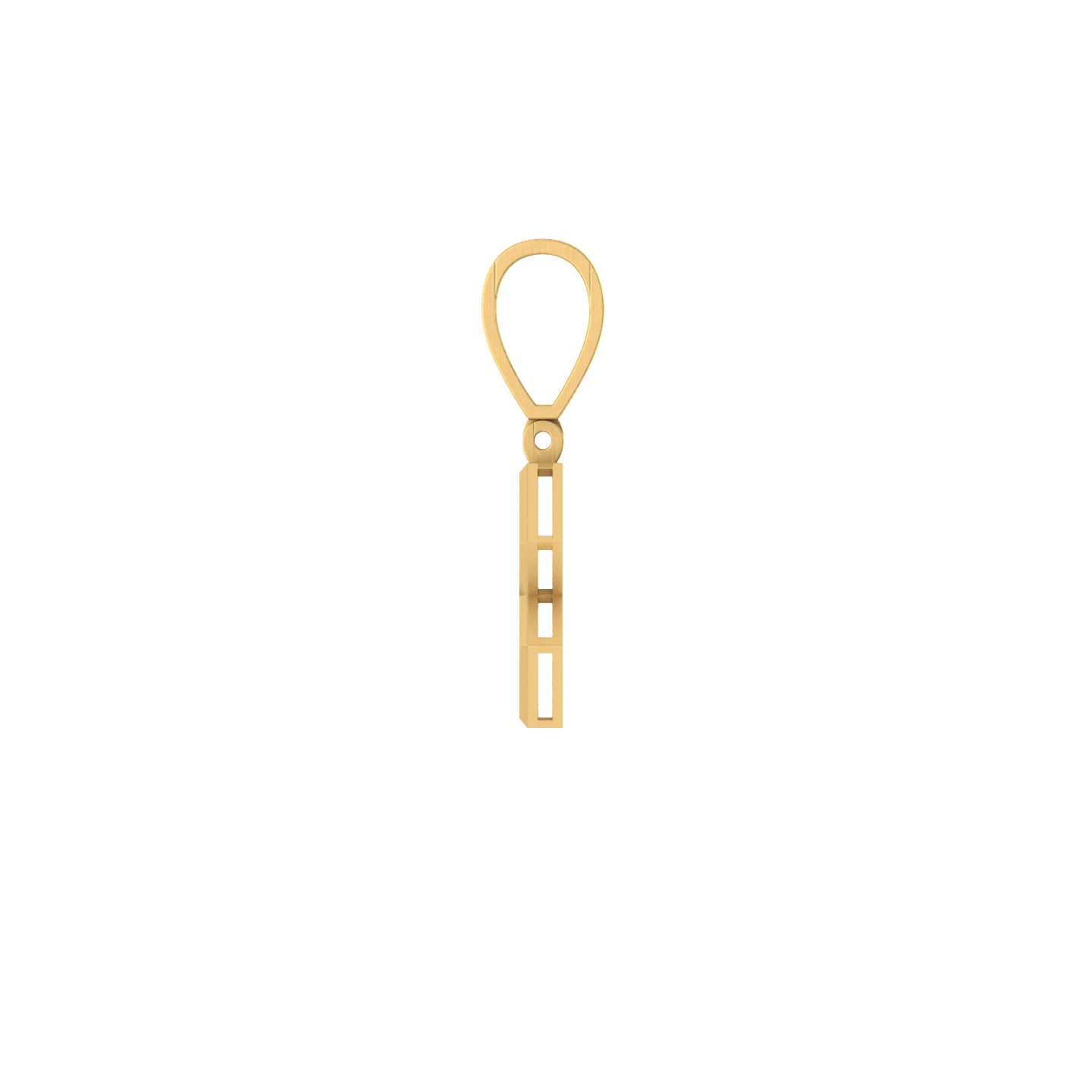 Whispers of Wealth: 14K Baguette Number Eight Pendant