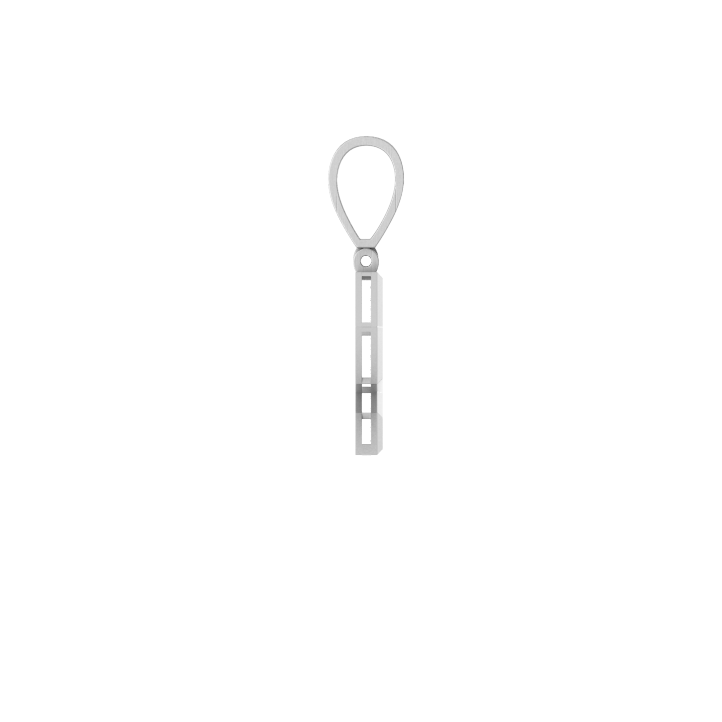Luminous Enigma: 14K Baguette Number 9 Pendant
