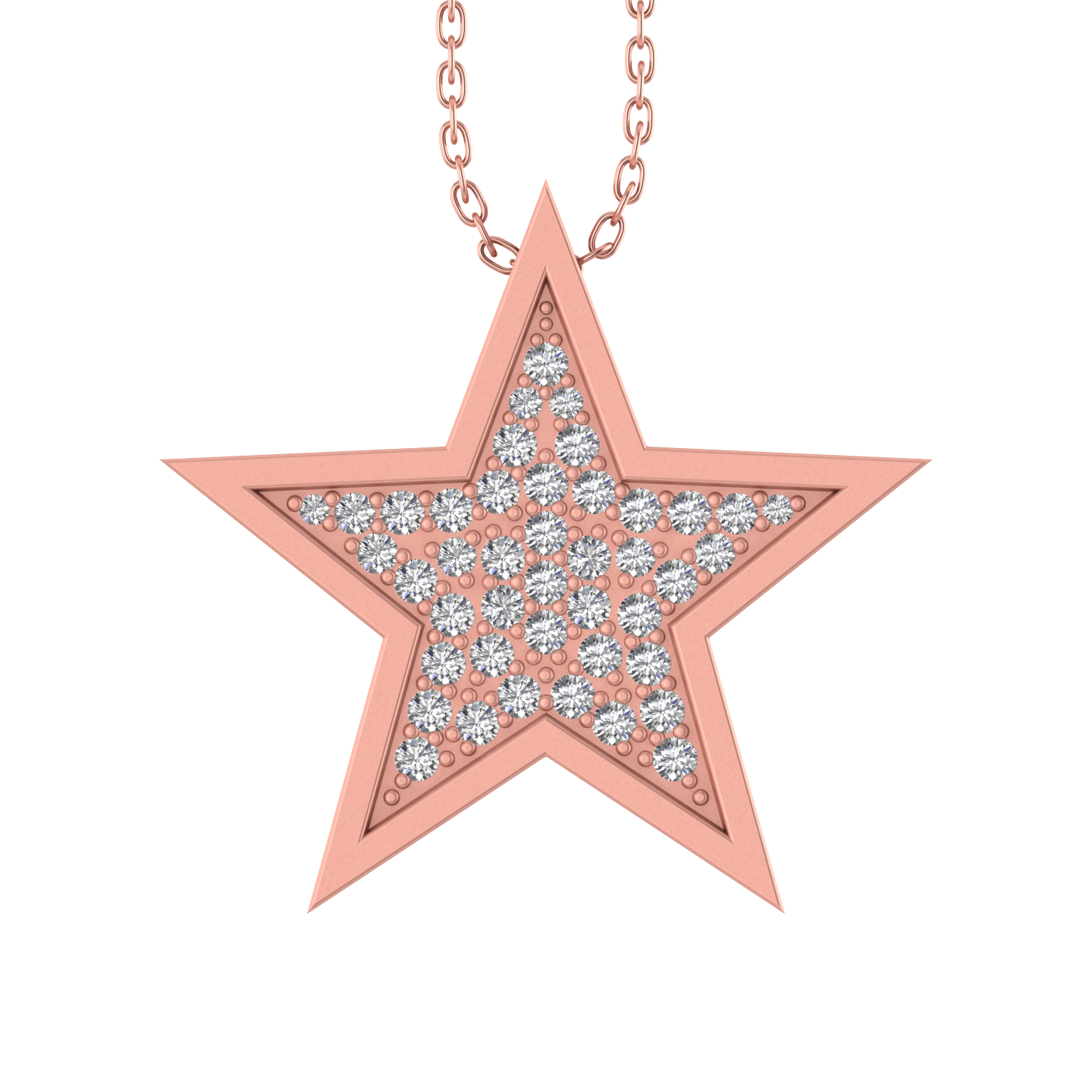 Starry Elegance: 14K Gold Star-Shaped Pendant