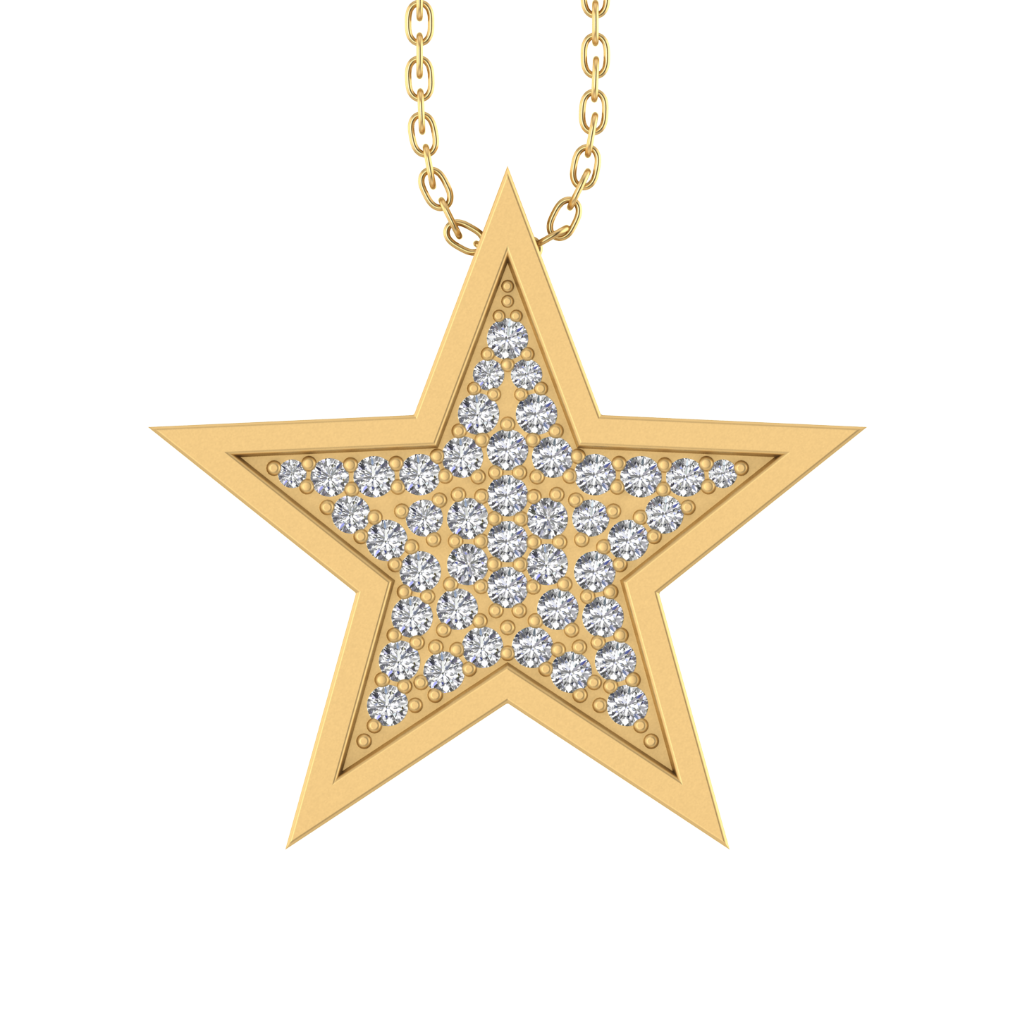 Starry Elegance: 14K Gold Star-Shaped Pendant