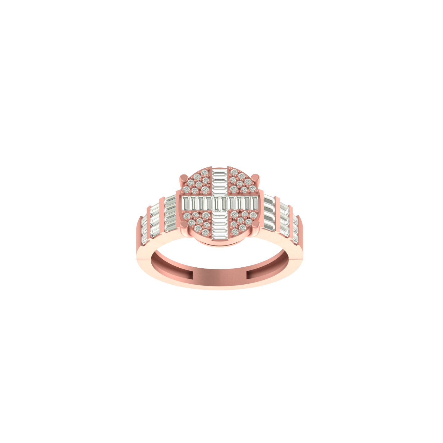 Modern Elegance: 14K Fashion Ring with Four-Prong Setting