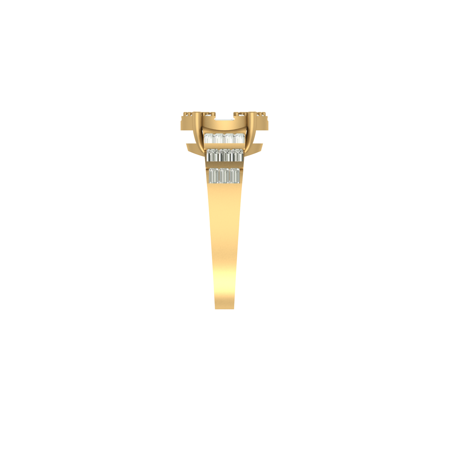 Modern Elegance: 14K Fashion Ring with Four-Prong Setting