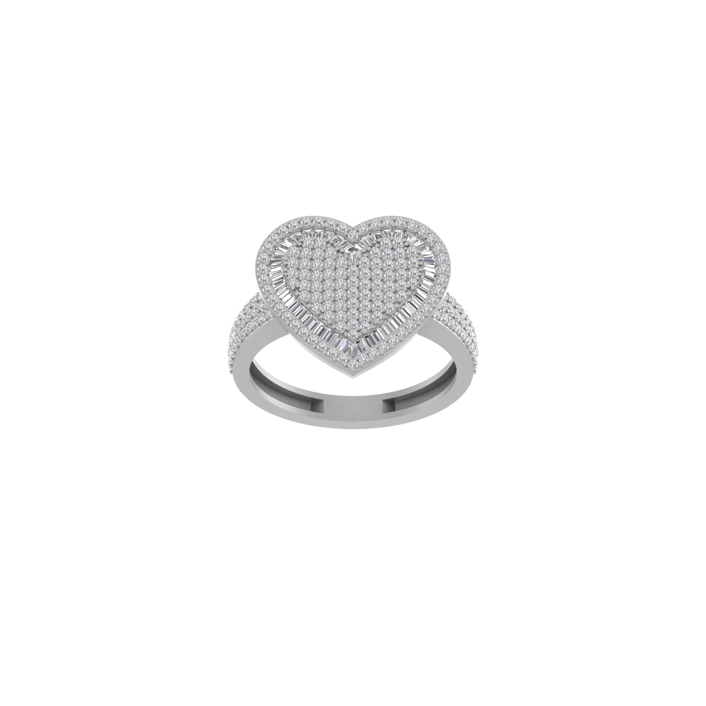 Cherished Charms: Modern 14K Gold Heart Fashion Ring for Timeless Beauty