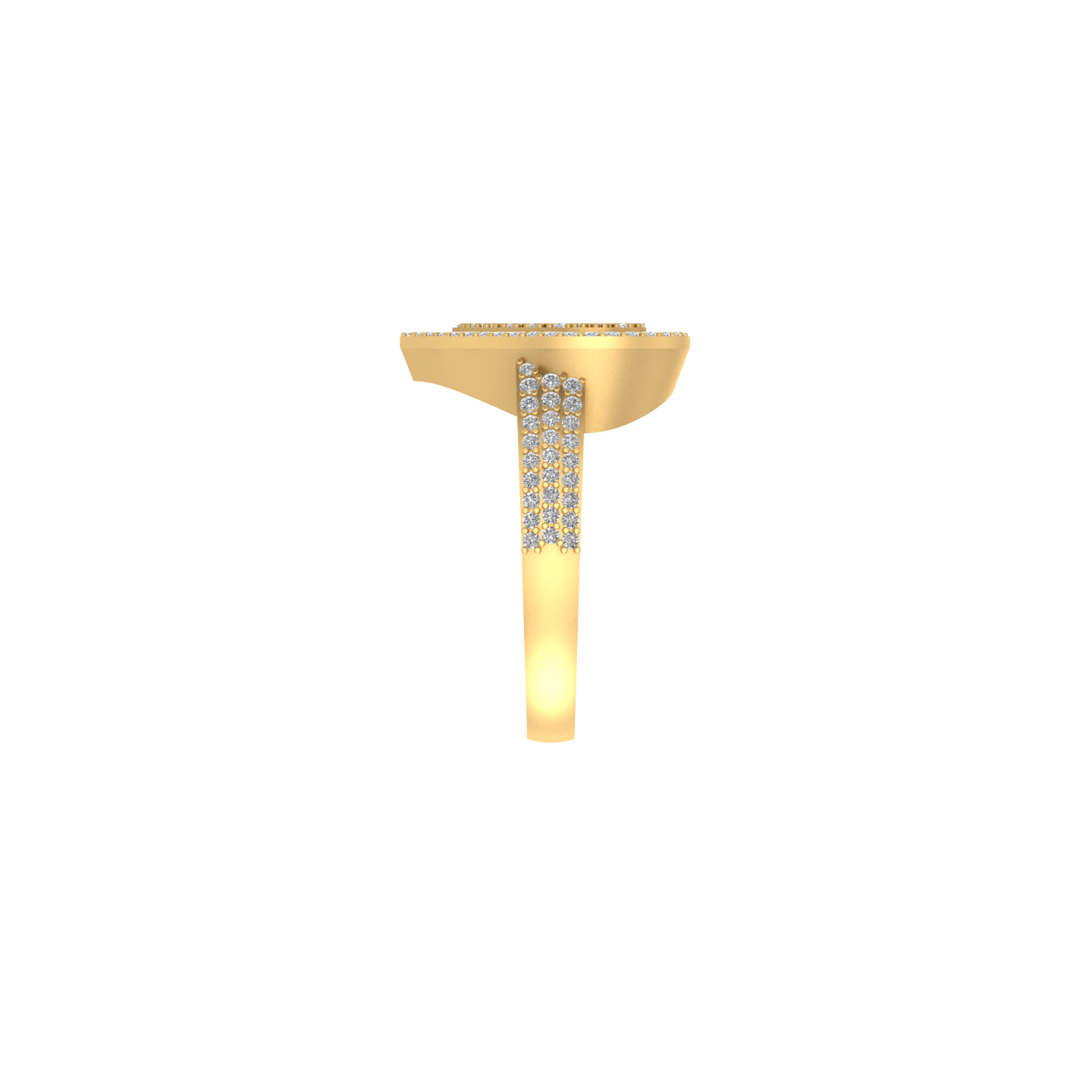 Cherished Charms: Modern 14K Gold Heart Fashion Ring for Timeless Beauty