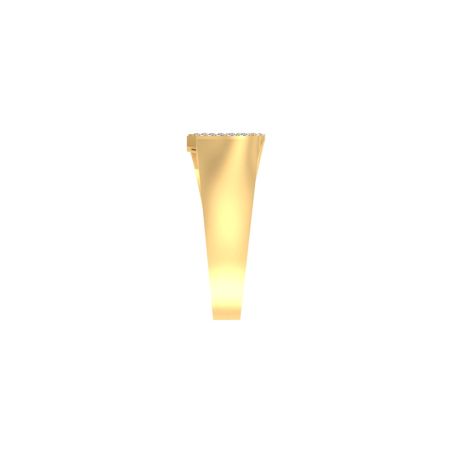 Radiant Love: 14K Gold Heart Initial R Ring adorned with Diamonds