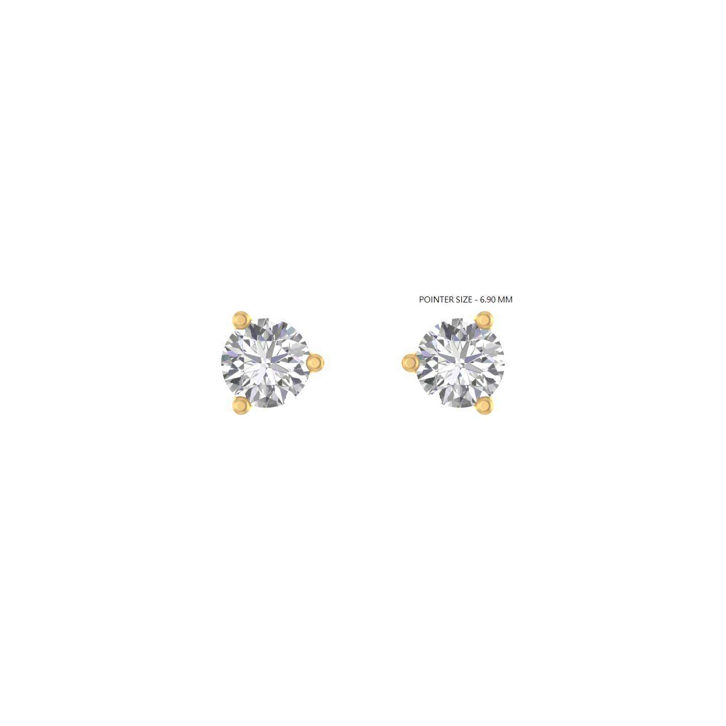 Brilliant Essence: 14K 3-Prong Moissanite Stud Earrings for Timeless Sparkle