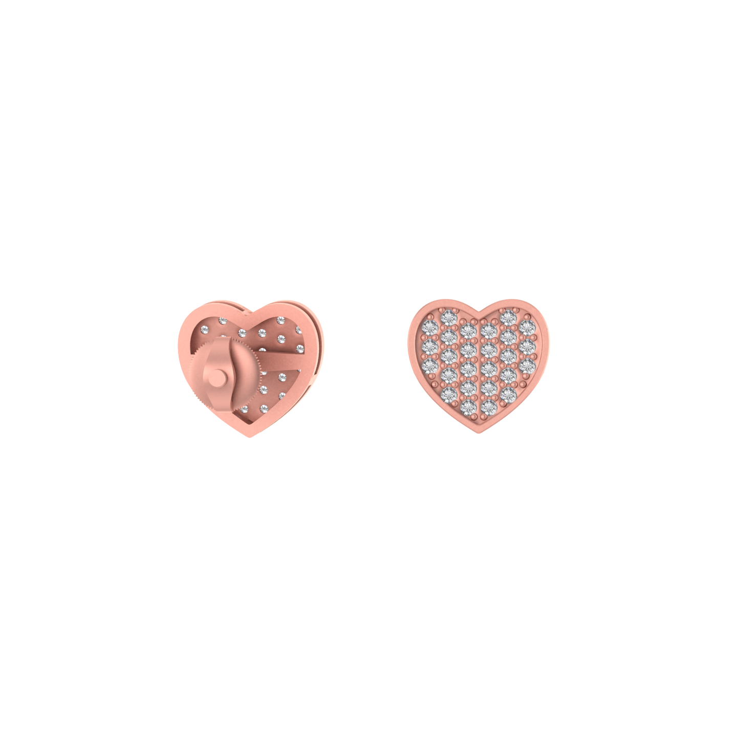 Luxe Love: Stylish 14K Gold Heart-Shaped Earrings for Modern Romance
