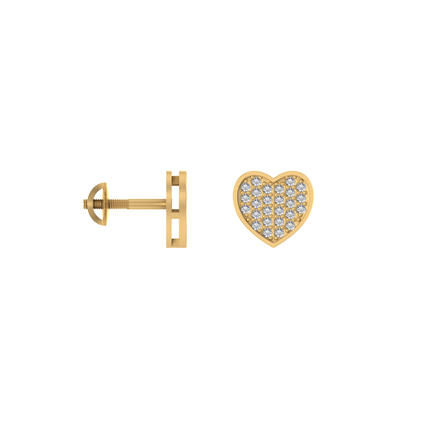 Luxe Love: Stylish 14K Gold Heart-Shaped Earrings for Modern Romance