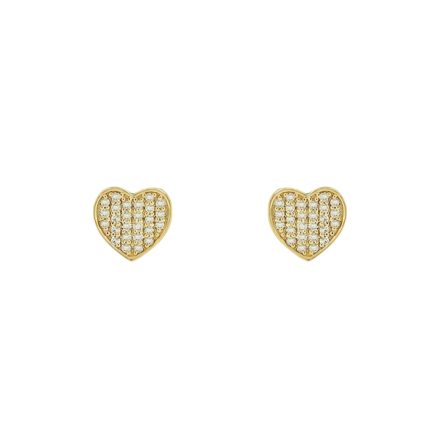 Luxe Love: Stylish 14K Gold Heart-Shaped Earrings for Modern Romance