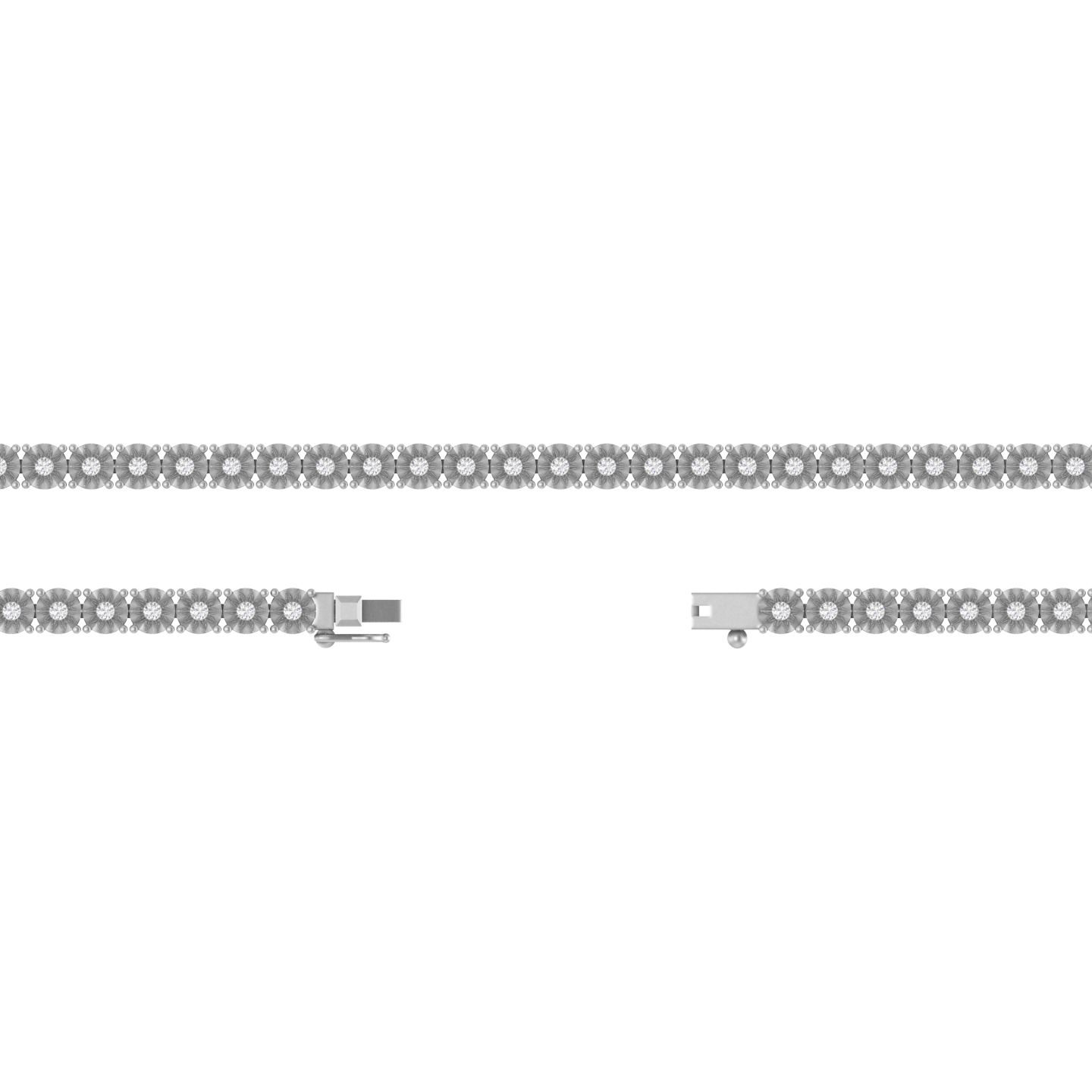 Four Prong Perfection: 10K Gold Tennis Bracelet - A Touch of Elegance