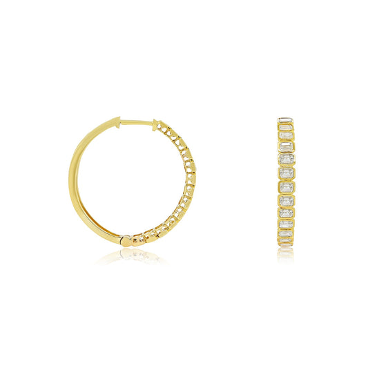 Gleaming Hoops: 14K Gold Hoop Earrings