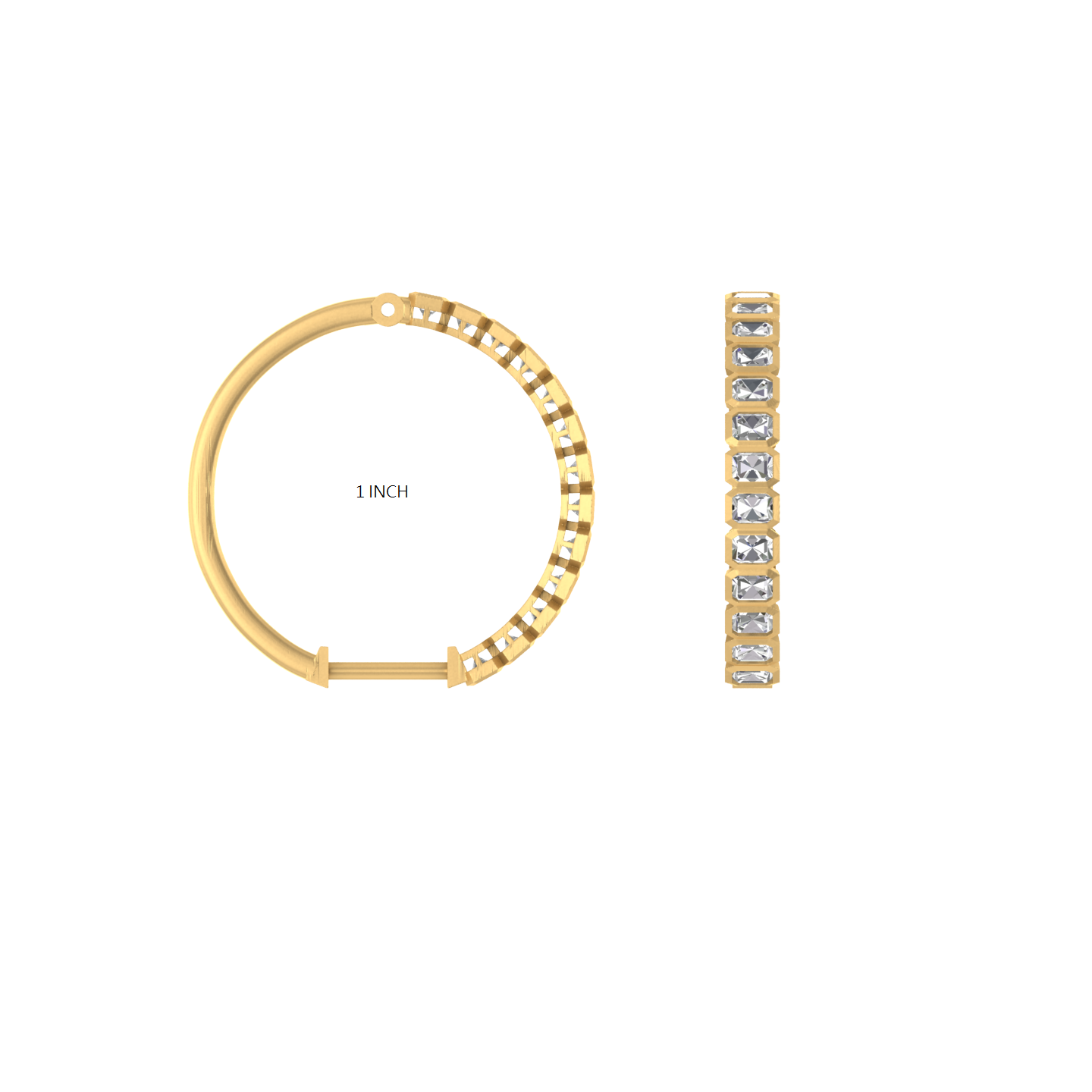 Gleaming Hoops: 14K Gold Hoop Earrings